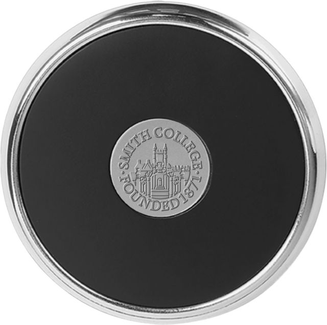 Smith College Leather Inlay Coaster