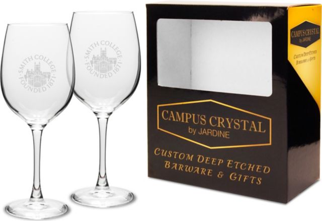 Smith College 19 oz. Wine Glasses