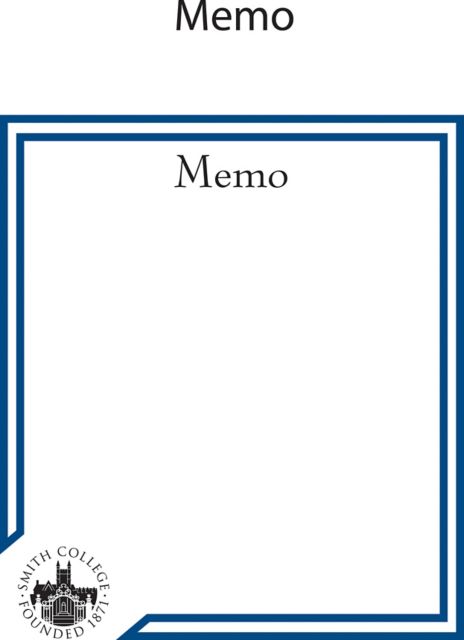 Smith College Memo Pad
