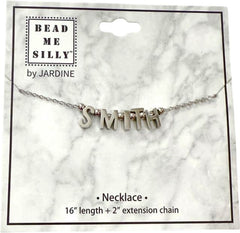 BEAD ME SILLY NECK/SILVR/    .
