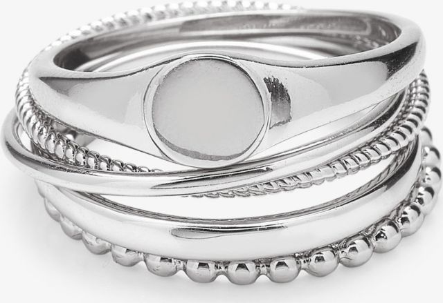 5 RING STACK SET SILV SZ 6