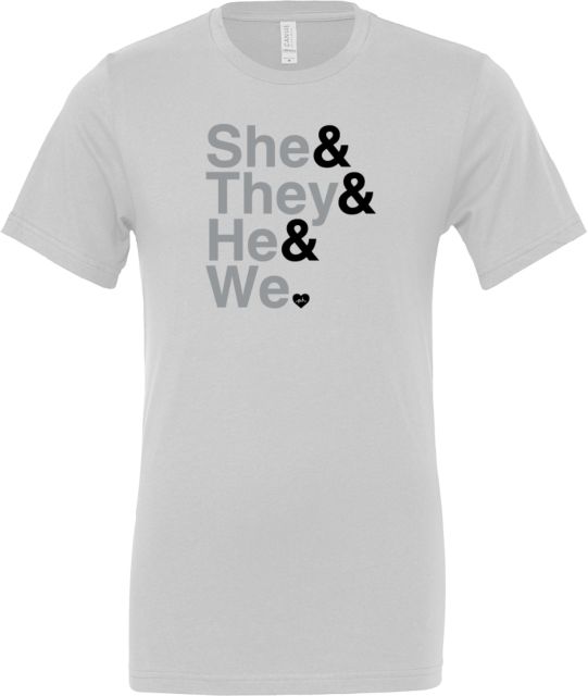 She They He We Black T-Shirt by the Phluid Project - ONLINE ONLY
