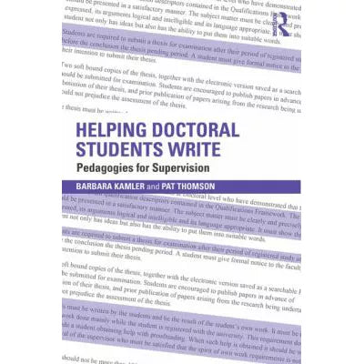 Helping Doctoral Students Write